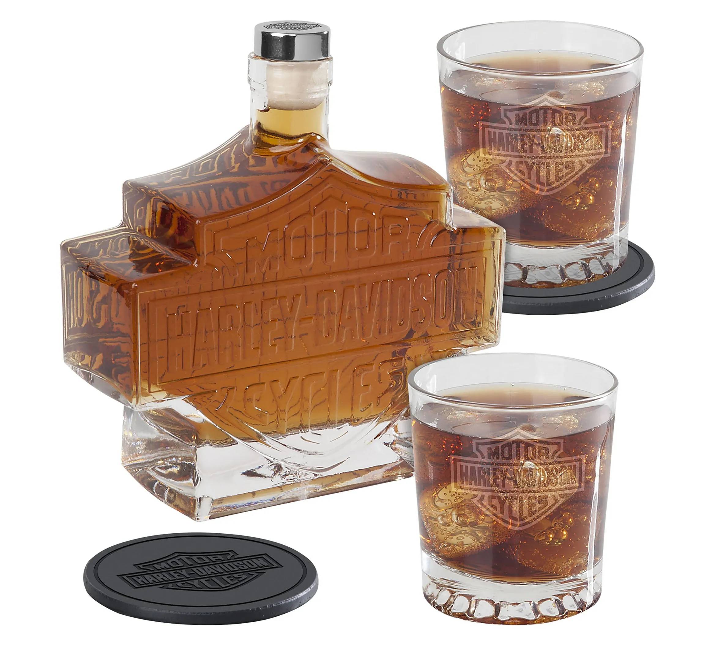 Bar & Shield Decanter Set - Clear
