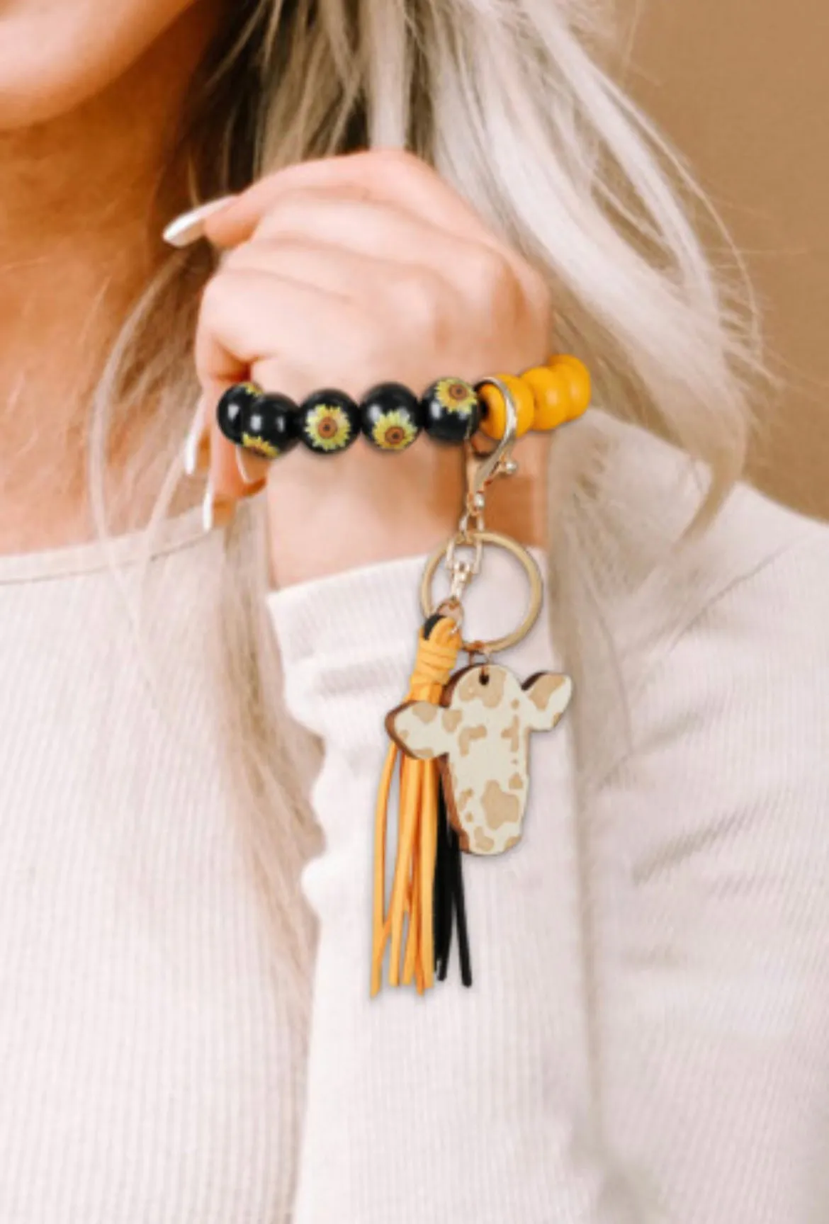 Beaded Key Wristlet Lanyard