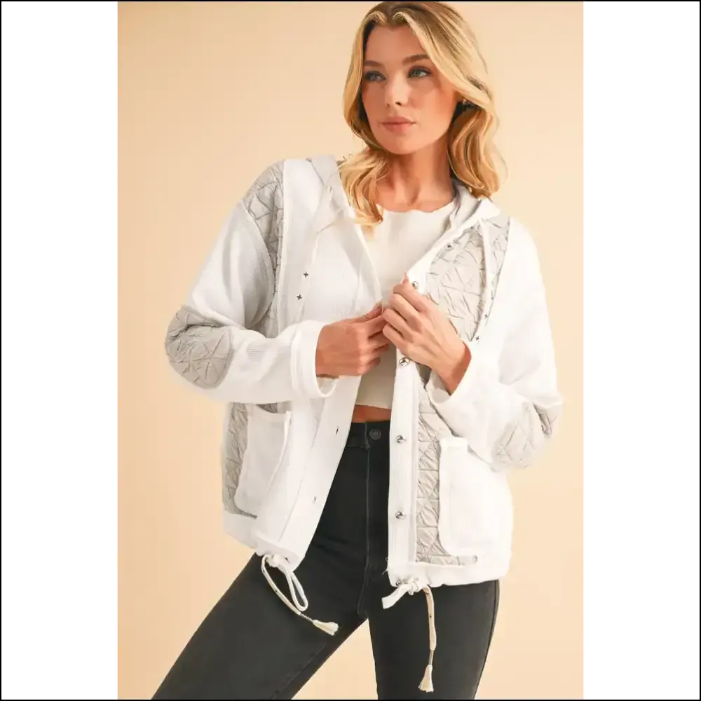 Beige Quilted Patchwork Hooded Jacket: Basically a Wearable Hug! Needful Things 🥰