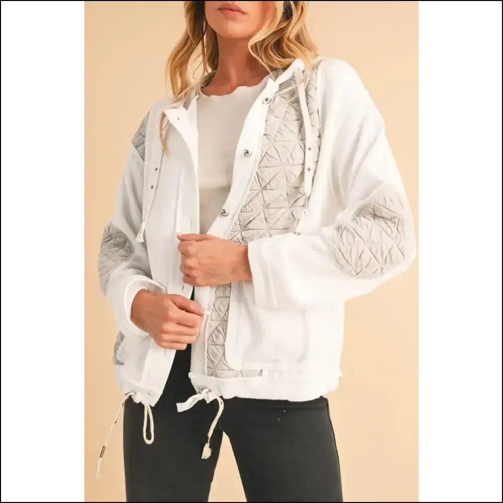 Beige Quilted Patchwork Hooded Jacket: Basically a Wearable Hug! Needful Things 🥰