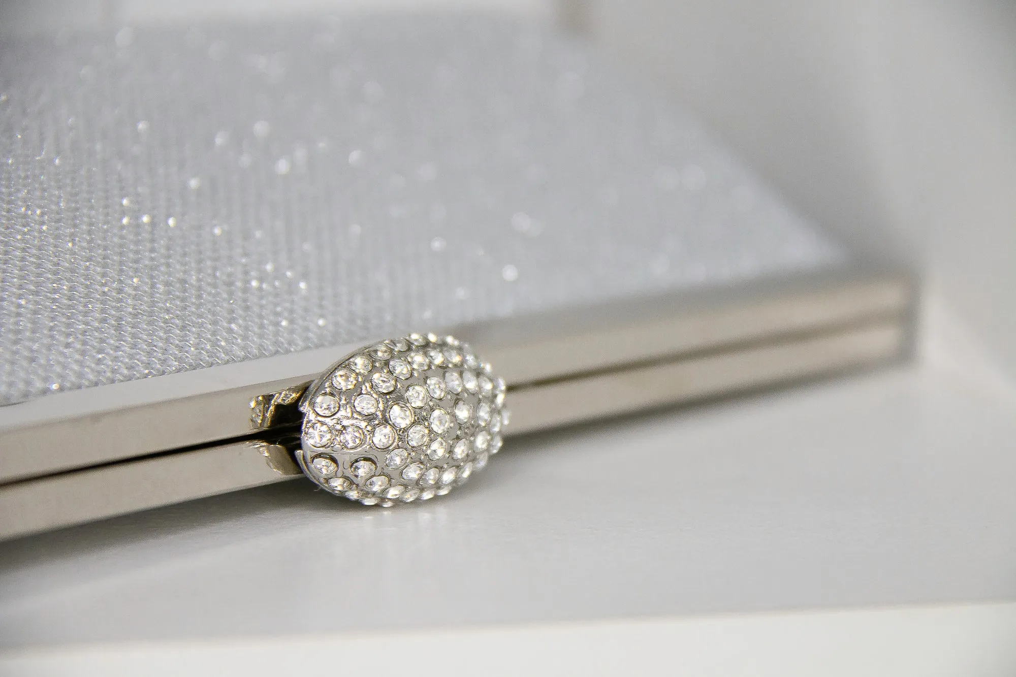 Belle Clutch in Silver