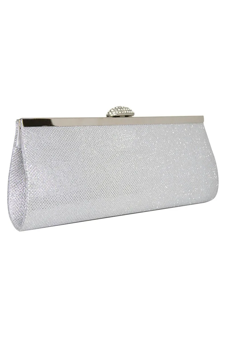 Belle Clutch in Silver
