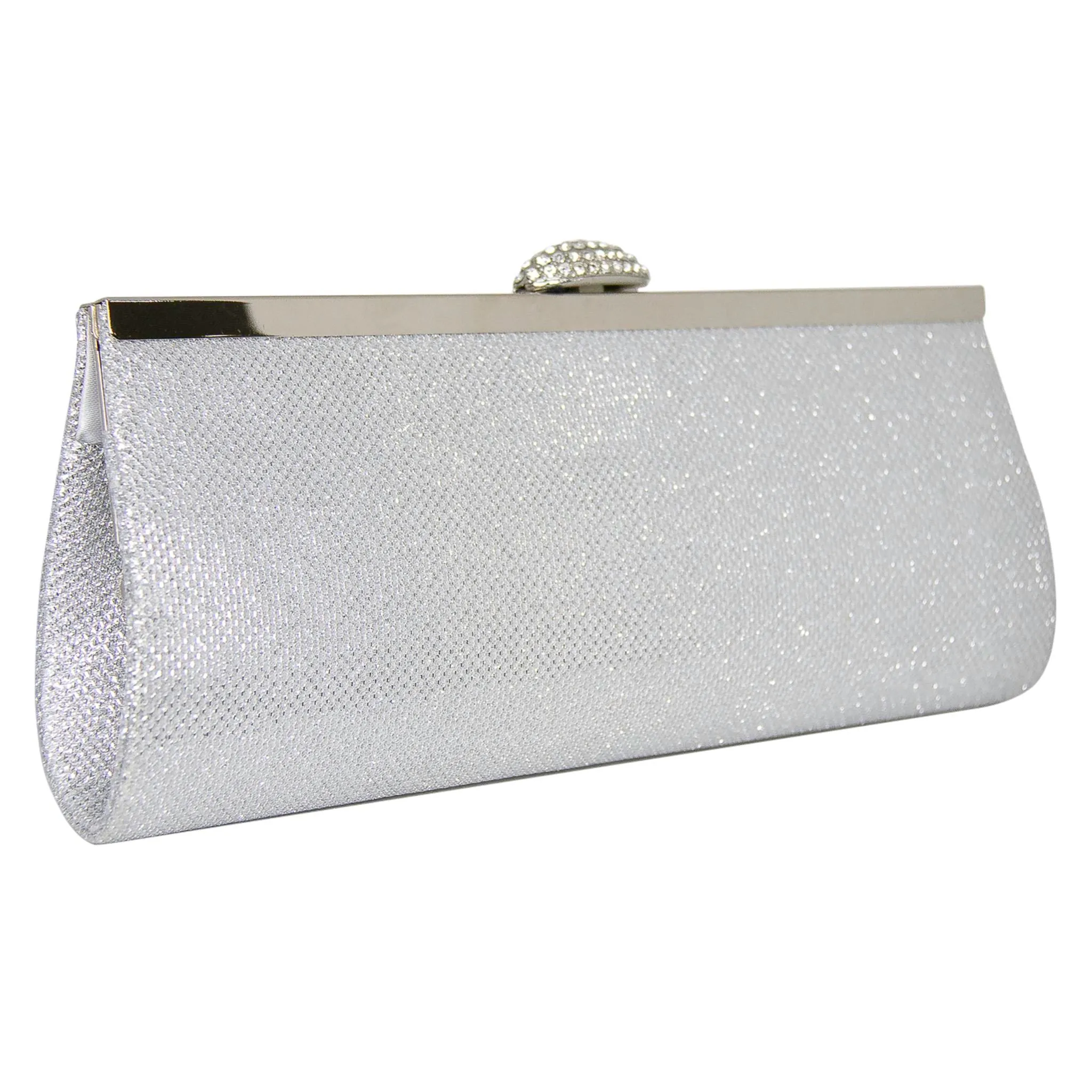 Belle Clutch in Silver