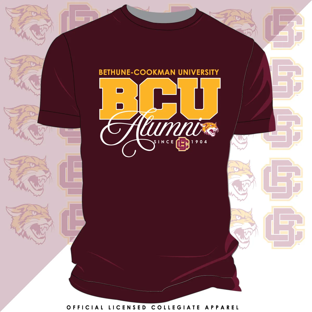 Bethune-Cookman | FANCY ALUMNI Maroon Unisex Tees (**)