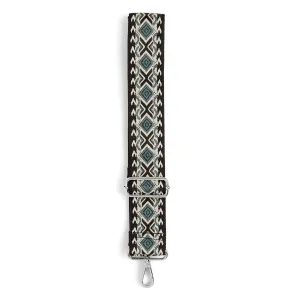 Black & Evergreen Diamonds Purse Strap