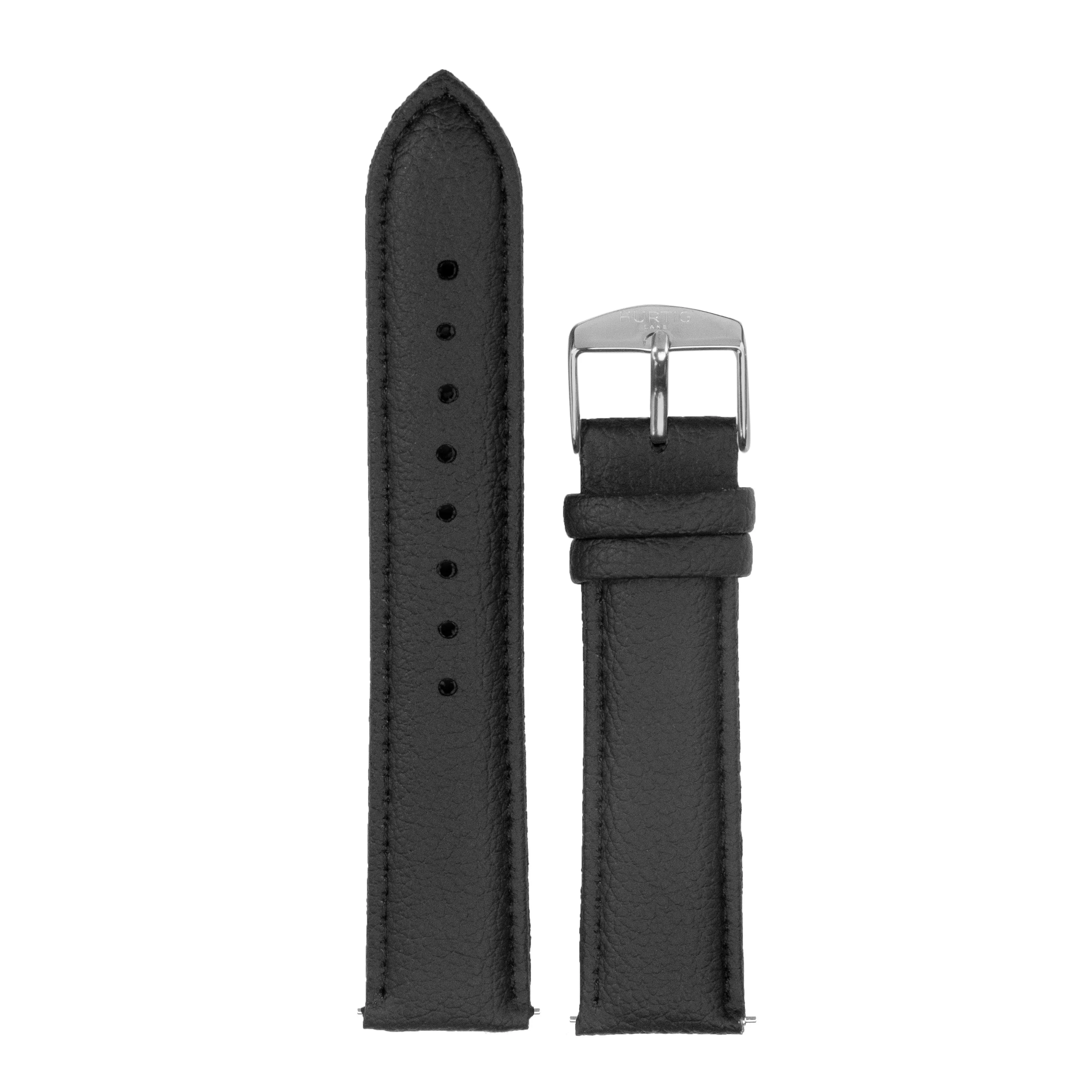 Black and Silver Cactus Leather Strap