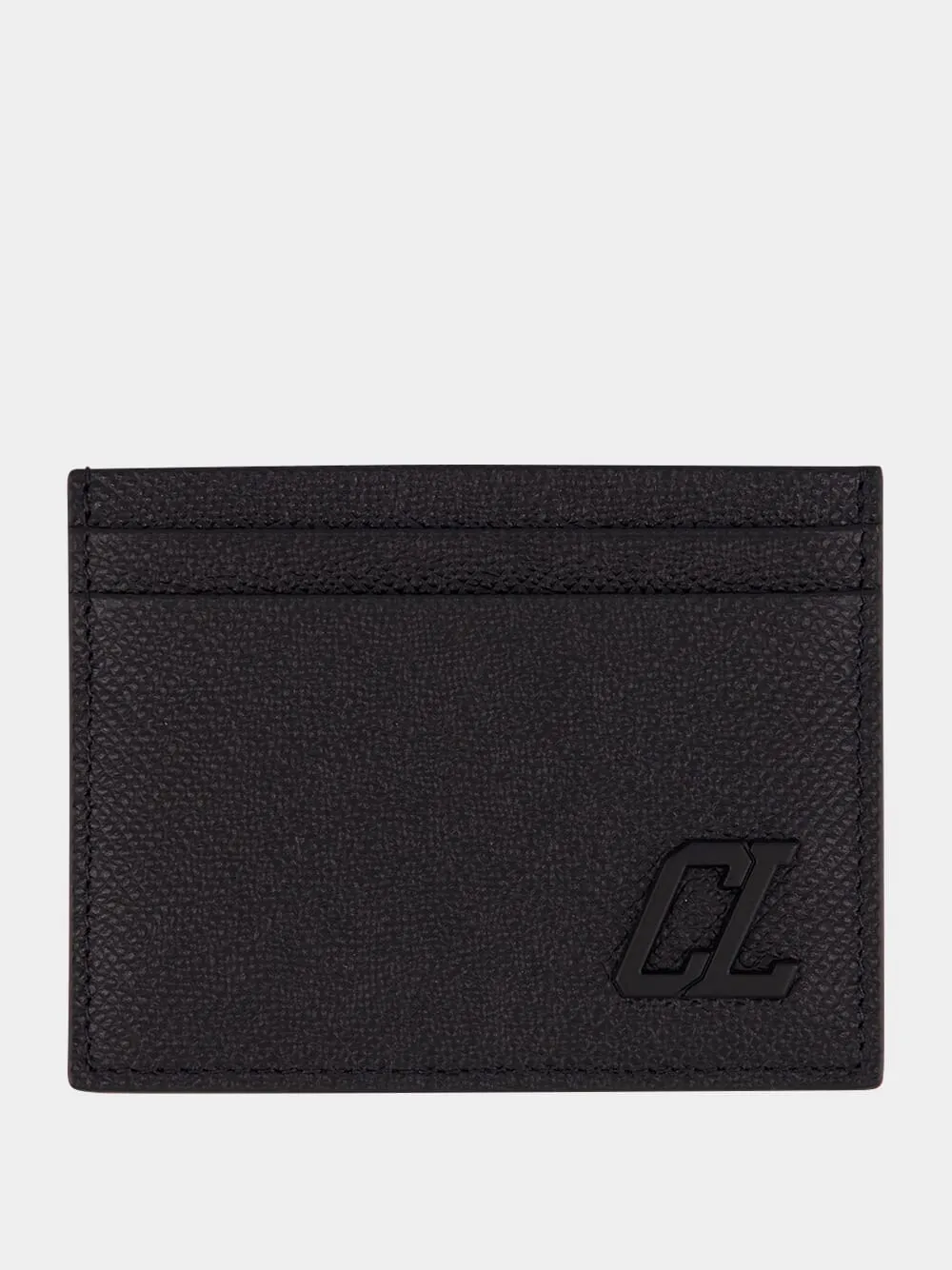 Black Groovy Calf Leather Card Holder