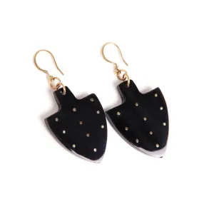 Black Horn Arrow Stud Earrings