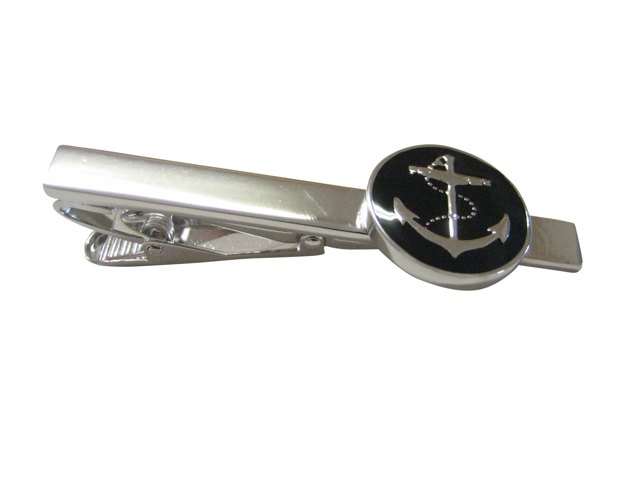 Black Nautical Anchor Tie Clips