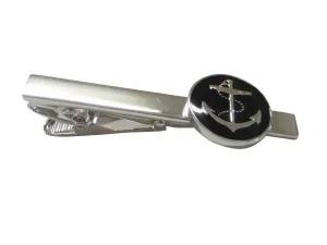Black Nautical Anchor Tie Clips