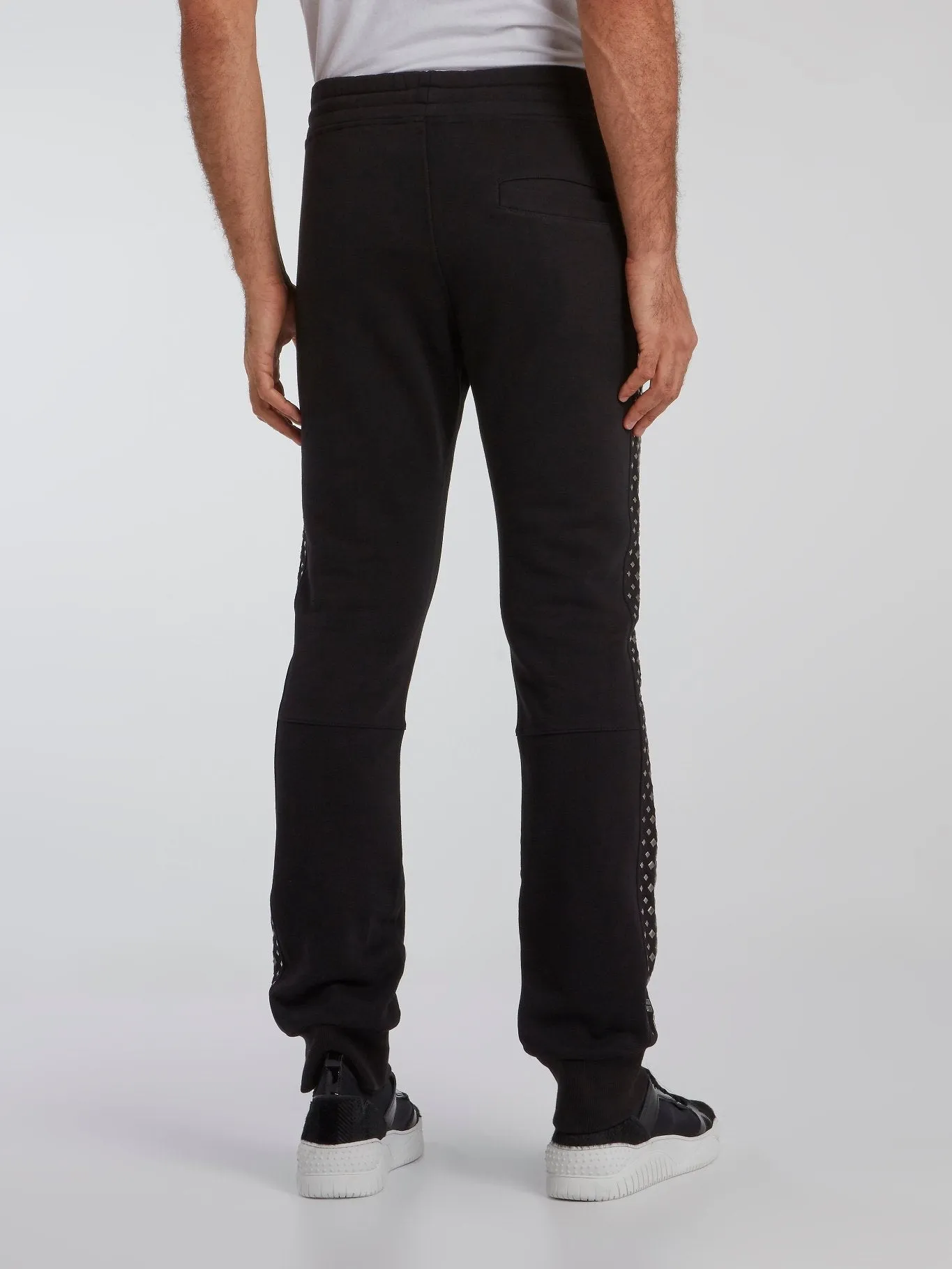 Black Side Studded Track Pants