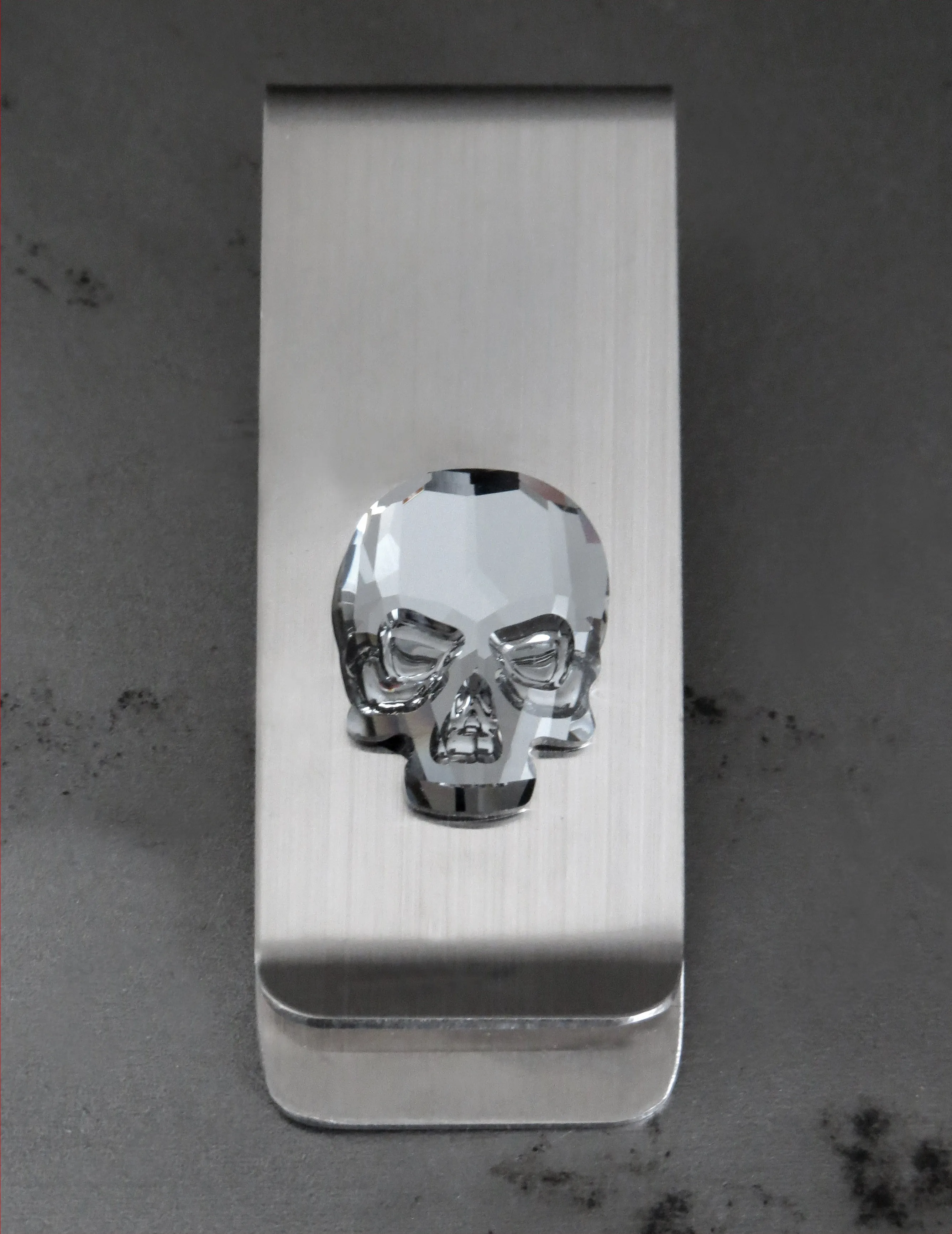Black Skull Money Clip - Black Night Crystal