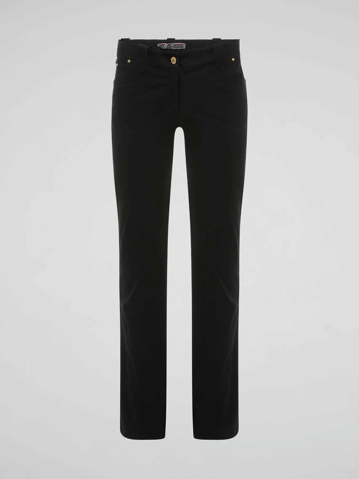 Black Studded Straight Leg Jeans