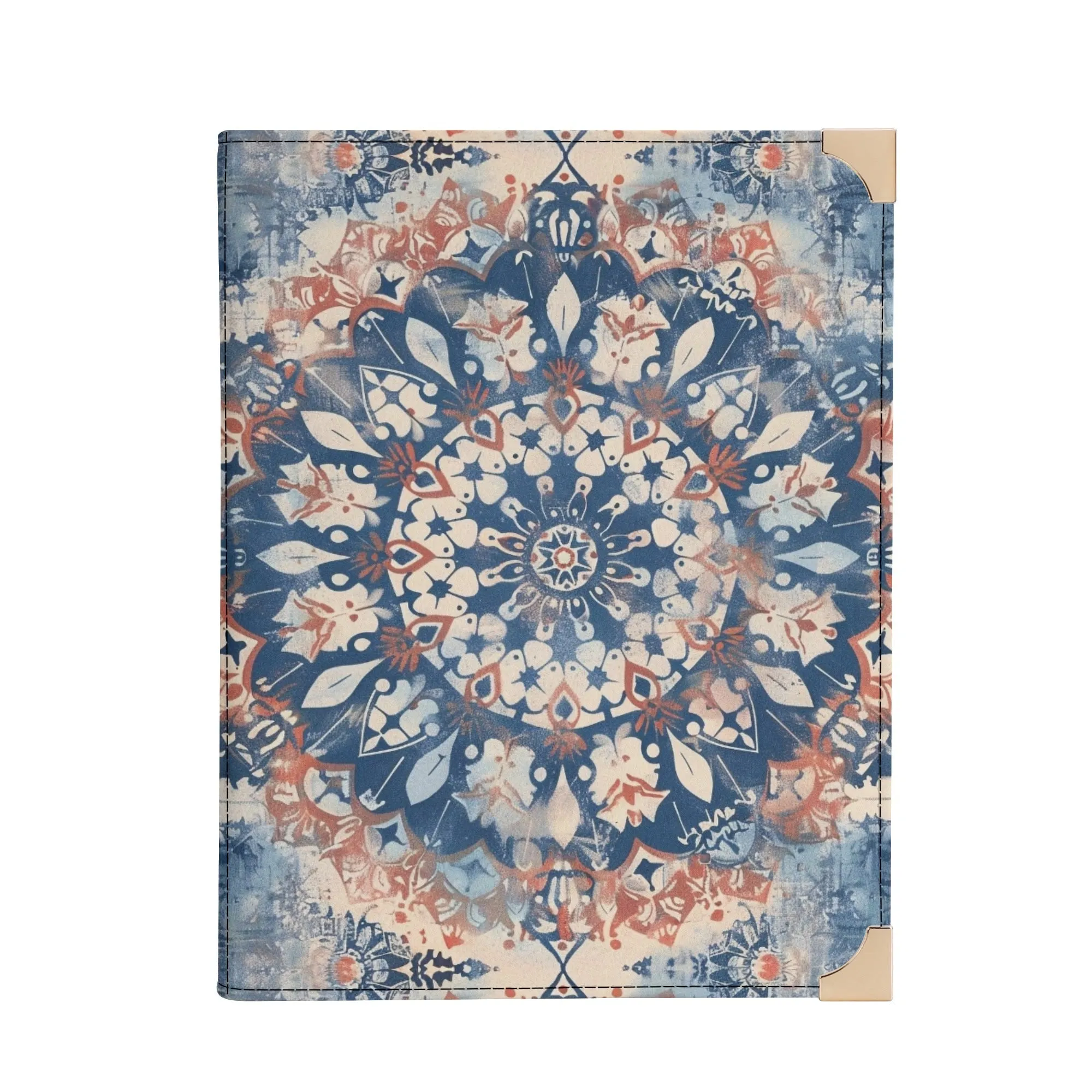 Blue Floral Mandala Bible Cover Purse – Americana-Inspired Boho Style Crossbody in Red White and Blue