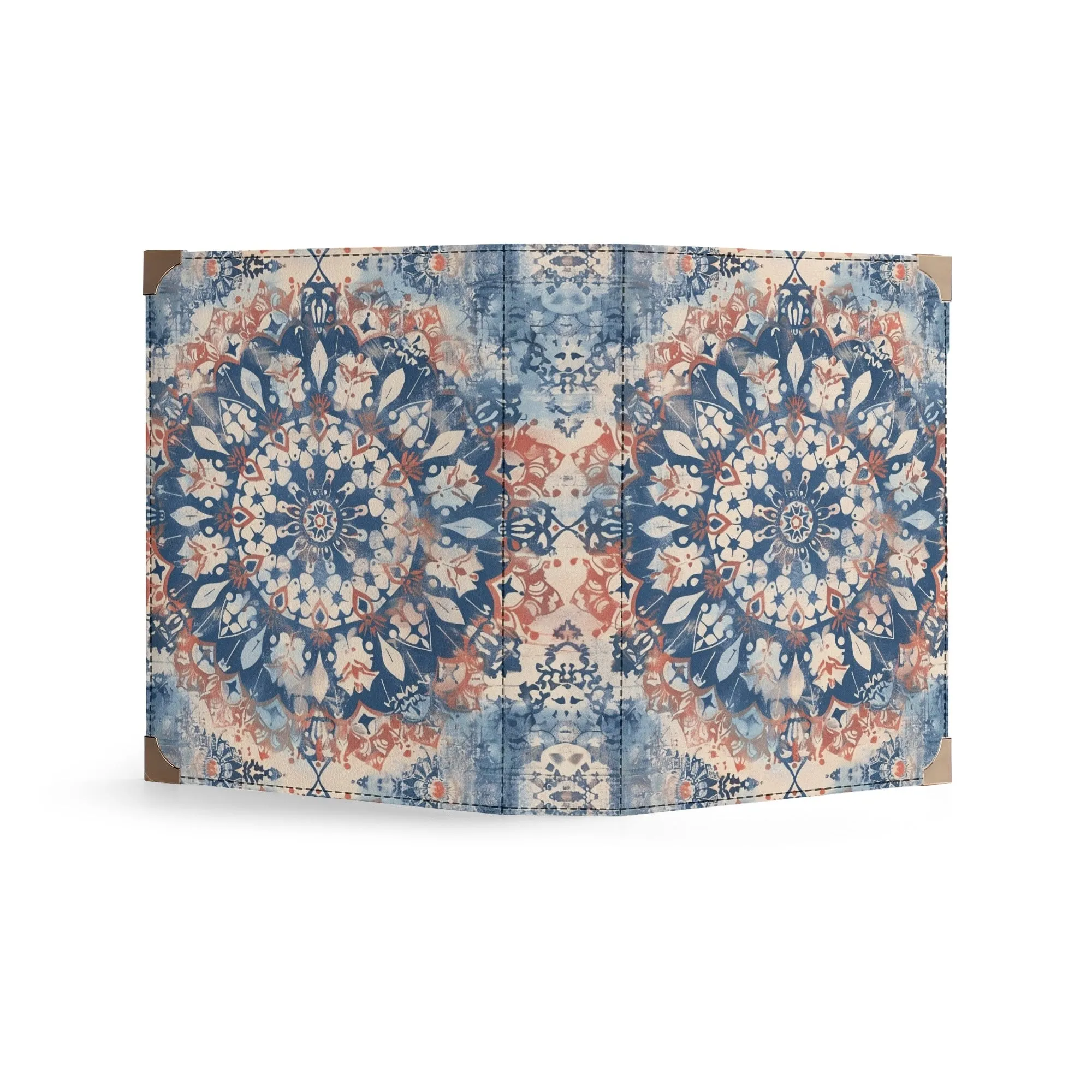 Blue Floral Mandala Bible Cover Purse – Americana-Inspired Boho Style Crossbody in Red White and Blue