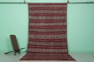 Bohemian Berber Rug - 5.9 FT X 11.2 FT | Handmade Moroccan Carpet