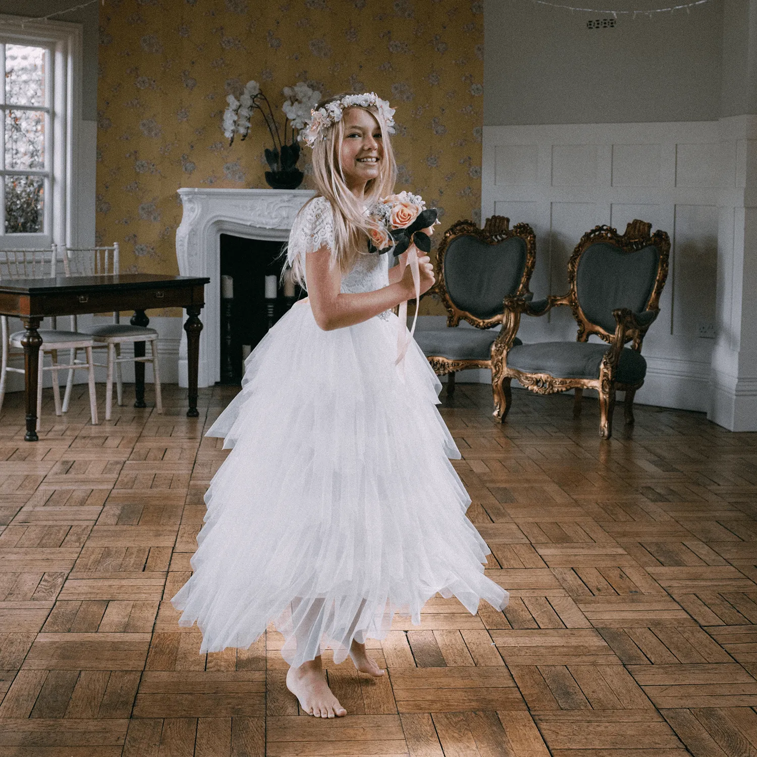 Bohemian Princess Dress - White