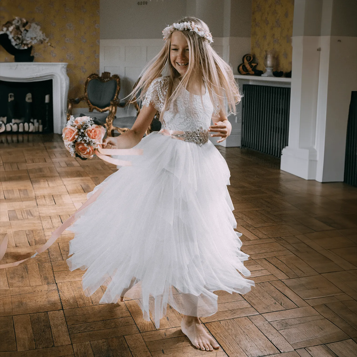Bohemian Princess Dress - White