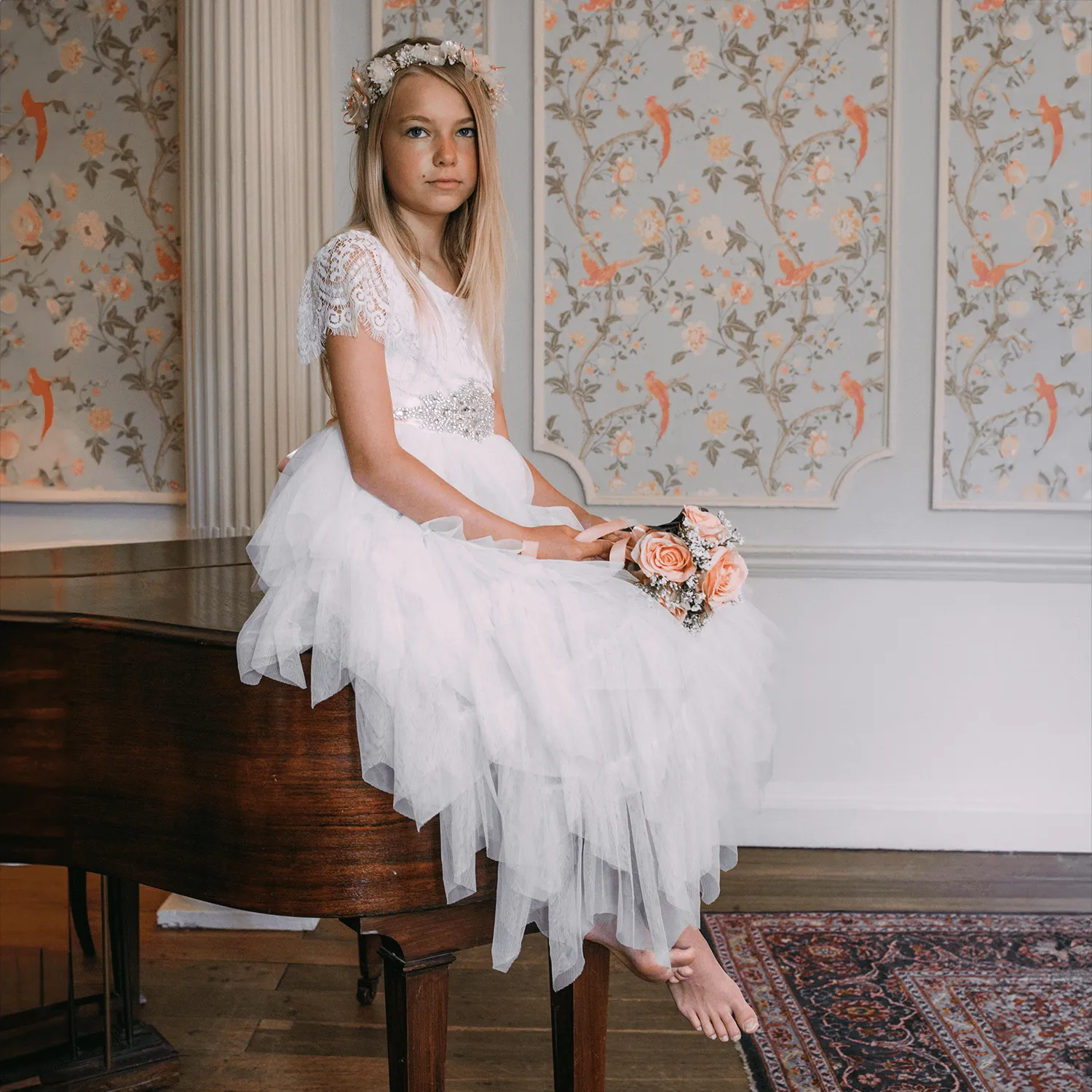 Bohemian Princess Dress - White