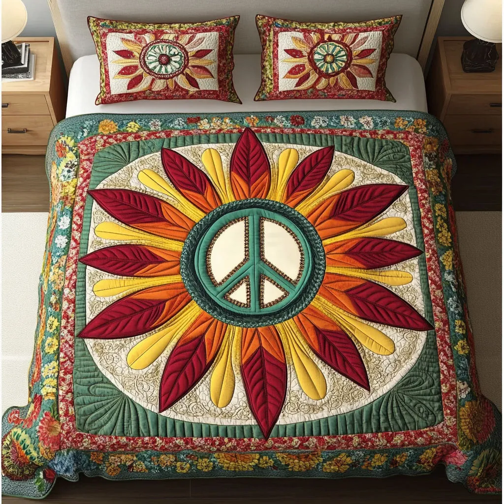 Bohemian Sunshine 3-Piece Quilted Bedding Set NCU0NNT280
