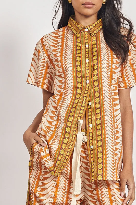 Bohemian Traders | Ripple Button up Shirt - Multi