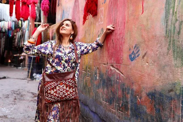 Bohemian women bags, kilim bag