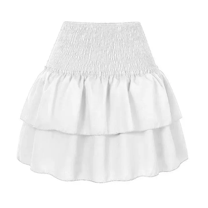 Boho Belle™ | Women's Mini Skirt | Bohemian Print, A-Line Flowy Design, Smocked Waist & Ruffled Layers