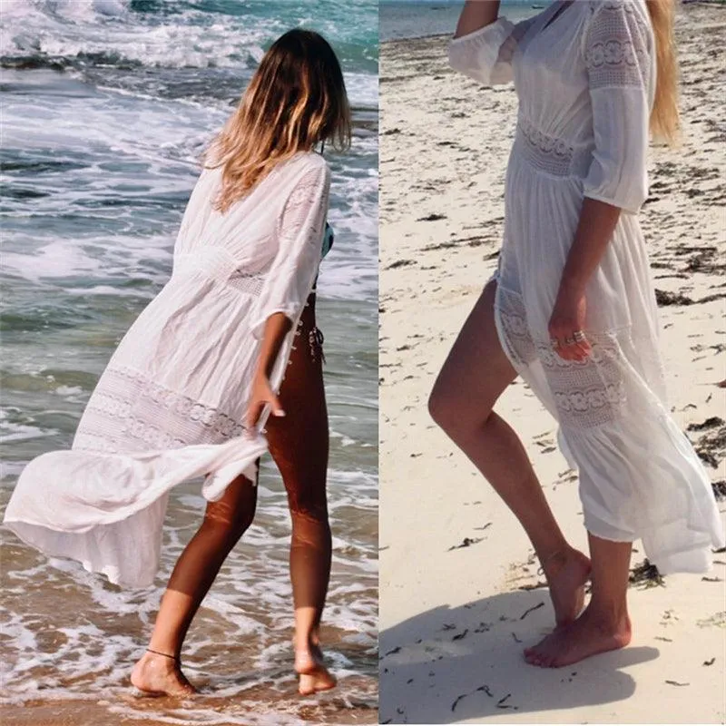 Boho Chic Hollow Out Beach Cover Up