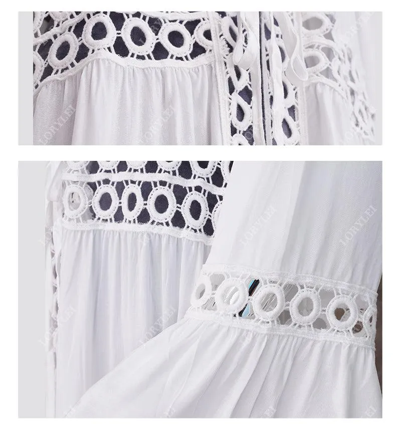 Boho Chic Hollow Out Beach Cover Up