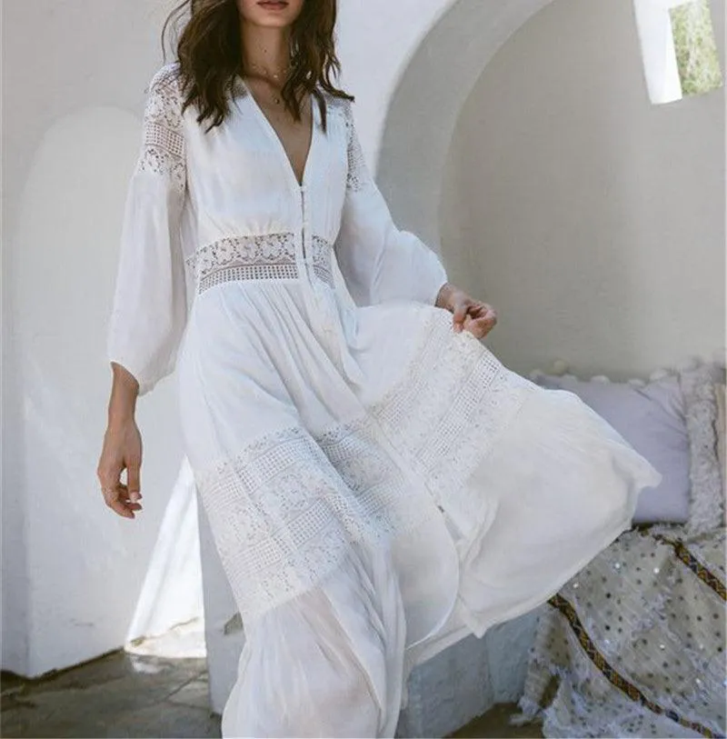 Boho Chic Hollow Out Beach Cover Up
