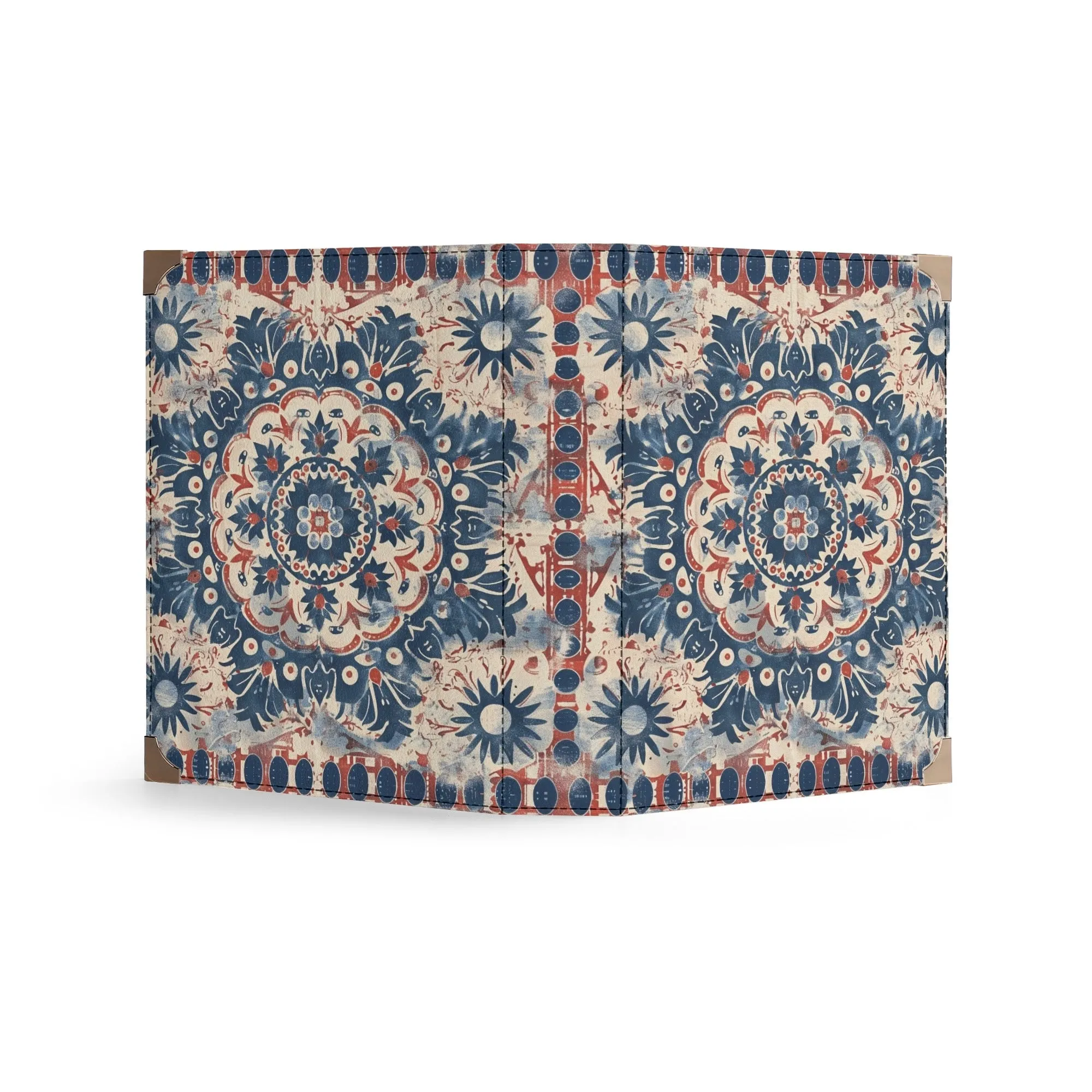 Boho Floral Mandala Bible Cover Purse – Blue & Red Vintage Style Crossbody Shoulder Bag