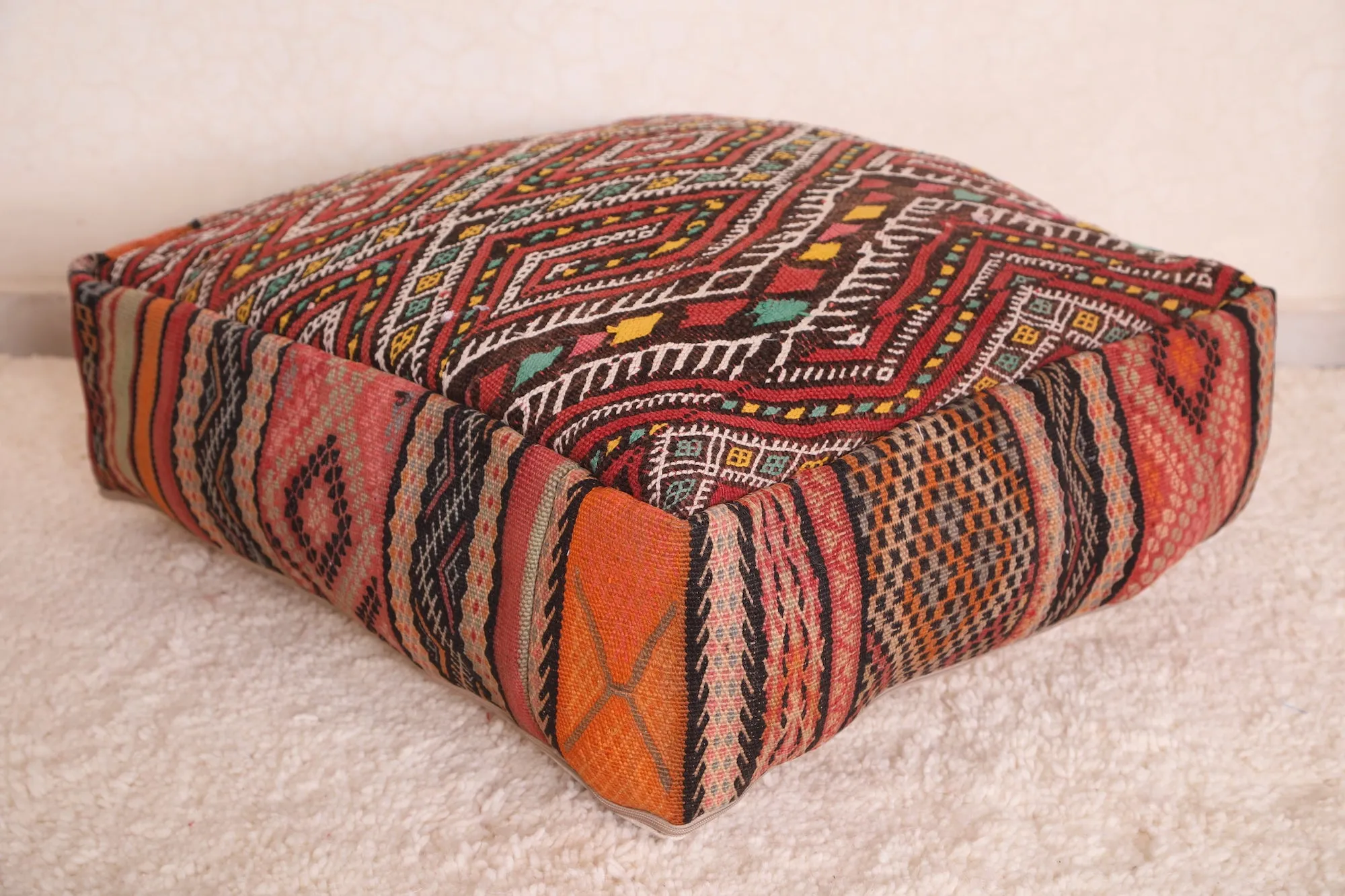 Boho handmade moroccan pouf ottoman