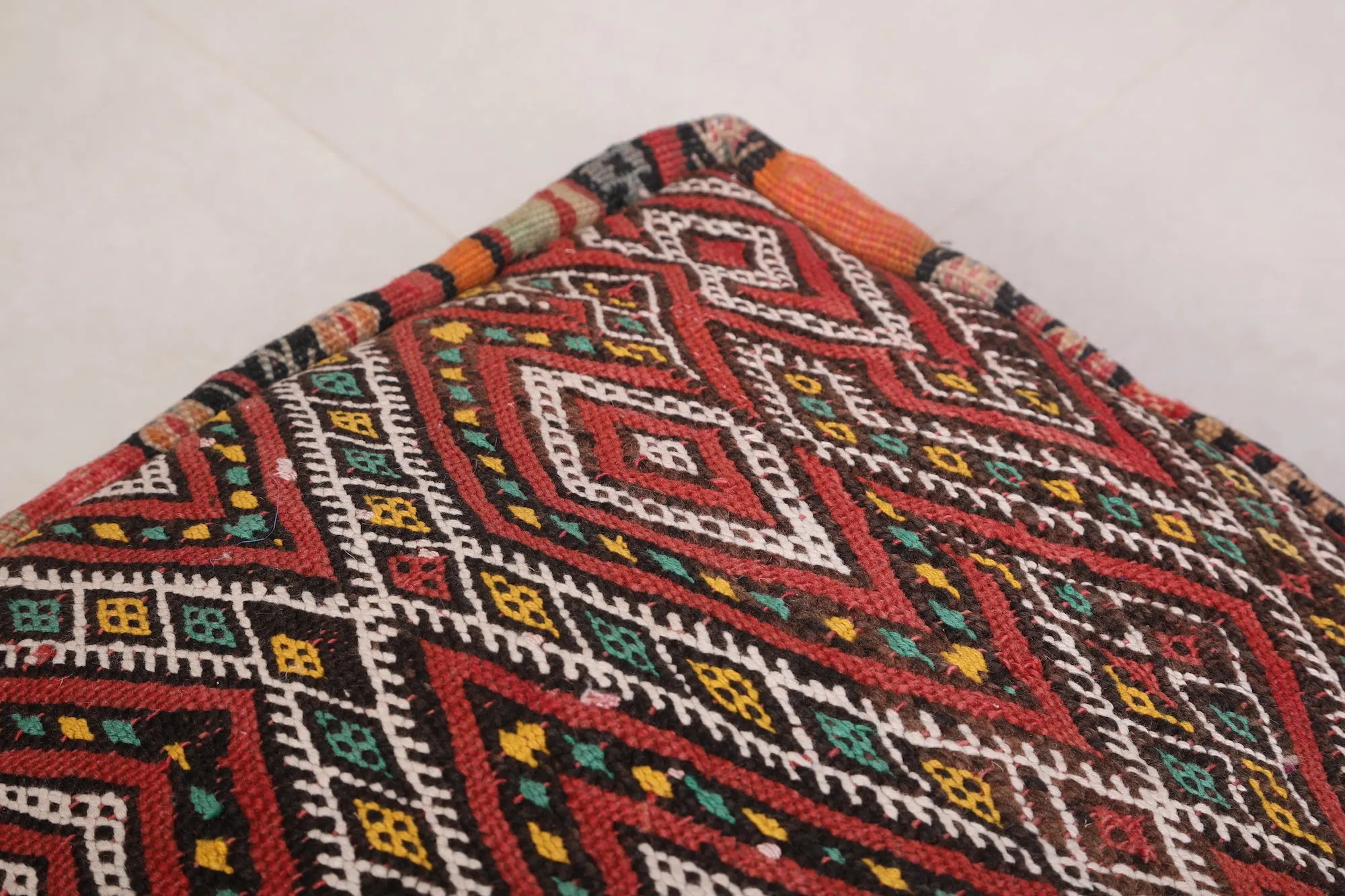 Boho handmade moroccan pouf ottoman