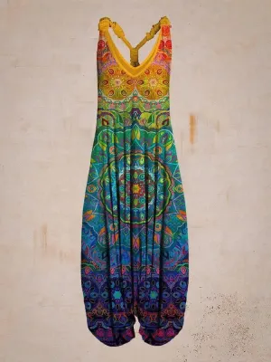 Boho Luxe™ | Women's Bohemian Jumpsuit | Halter Neck, Loose Fit, Full Length Harem Style