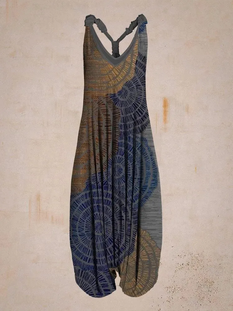 Boho Luxe™ | Women's Bohemian Jumpsuit | Halter Neck, Loose Fit, Full Length Harem Style