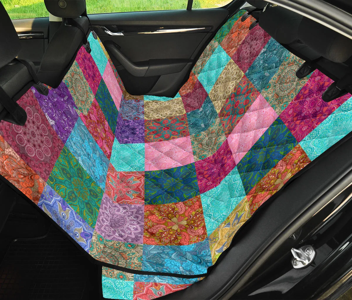 Boho Patchwork Design 02 Car Pet Seat Cover