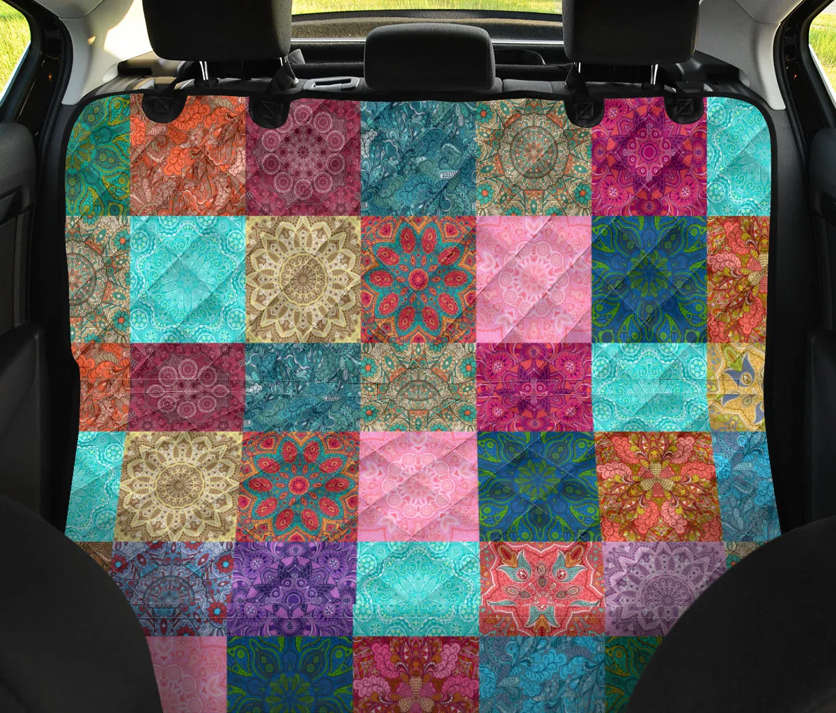 Boho Patchwork Design 02 Car Pet Seat Cover