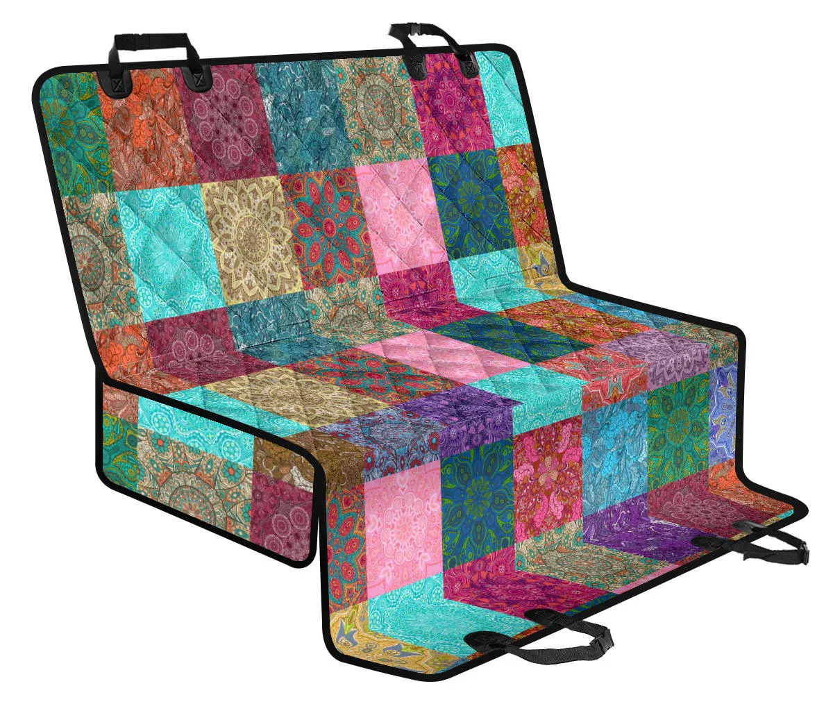 Boho Patchwork Design 02 Car Pet Seat Cover