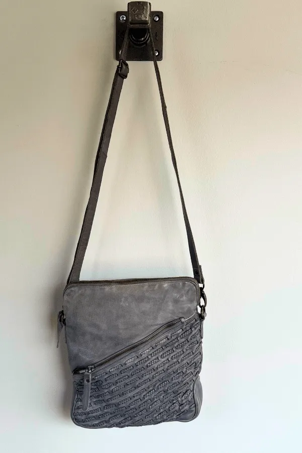 Bologna Woven Leather Crossbody Bag