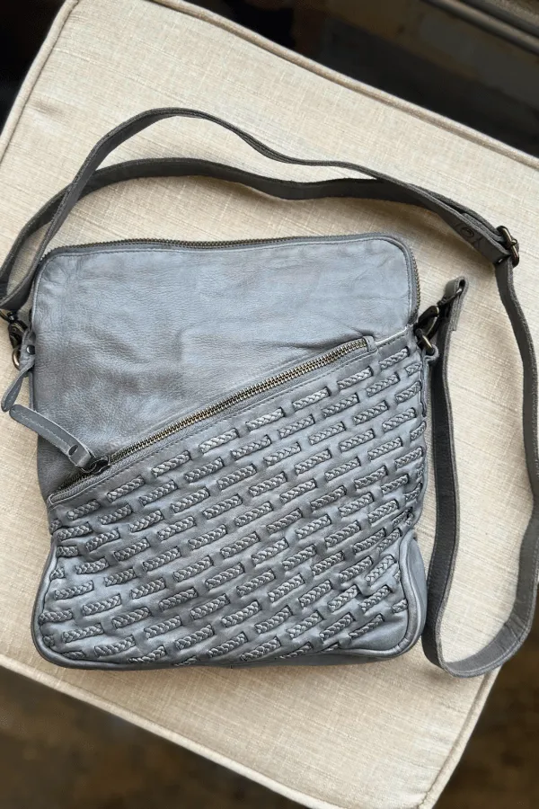 Bologna Woven Leather Crossbody Bag