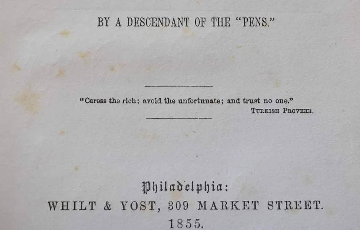Book: Our First Families A Novel of Philadelphia Good Society by Anonymous