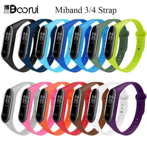 BOORUI Mi Band 3 4 Strap wrist strap for Xiaomi mi band 3 4 Silicone Miband 3 4 accessories  pulsera correa Mi 3 replacement