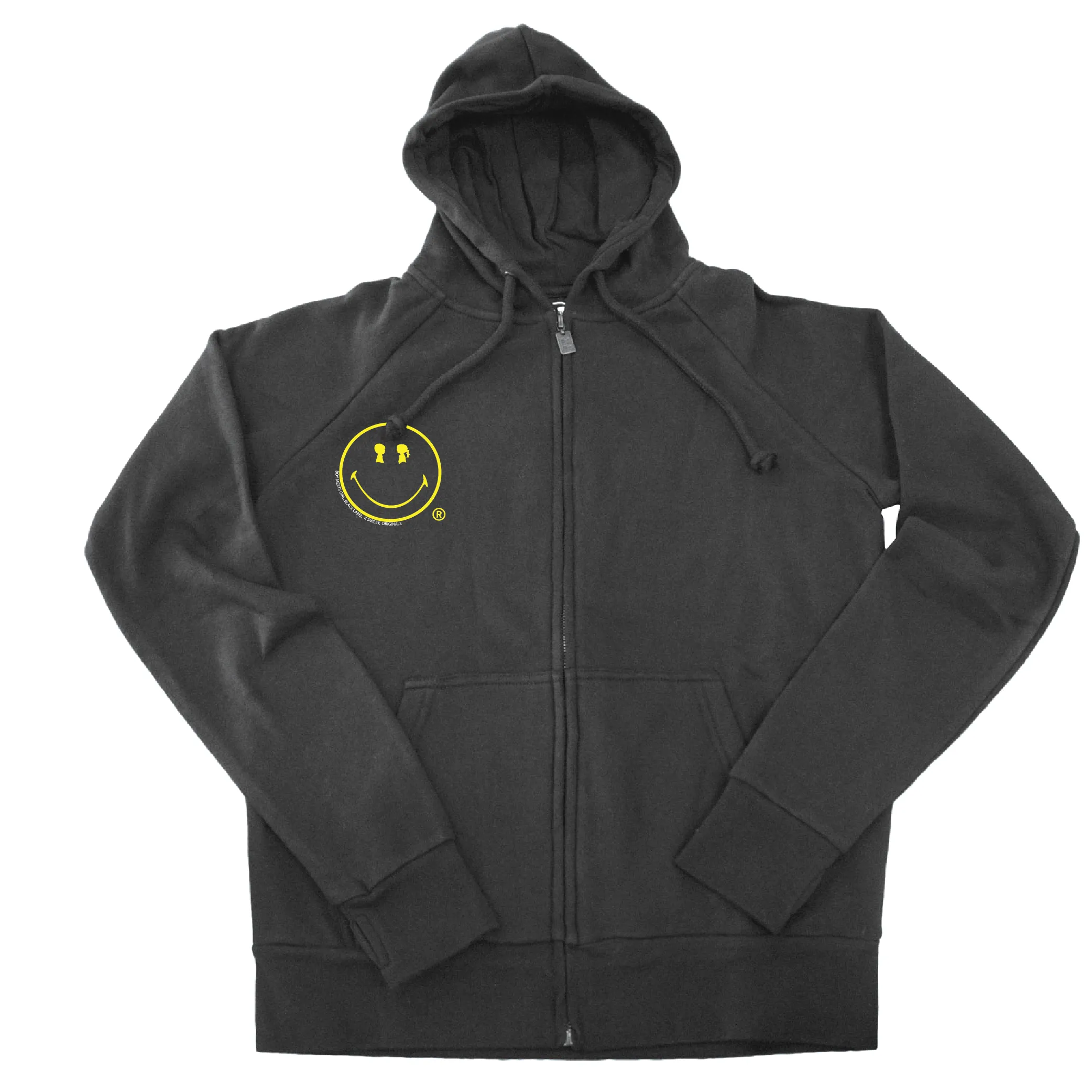 BOY MEETS GIRL®️ BLACK LABEL X SMILEY®️ ORIGINALS Zip Hoodie