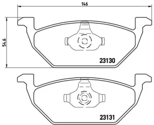 Brembo Brake Pads Front Audi A3 ( Set Lh&Rh) (P85041)