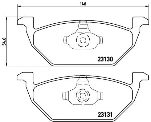 Brembo Brake Pads Front Audi A3 ( Set Lh&Rh) (P85041)