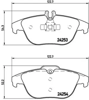 Brembo Brake Pads Rear Mercedes C Class (W ( Set Lh&Rh) (P50068)