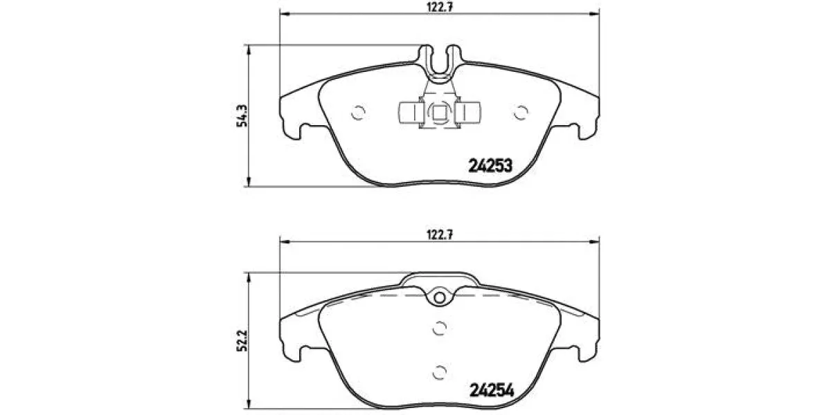 Brembo Brake Pads Rear Mercedes C Class (W ( Set Lh&Rh) (P50068)