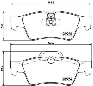 Brembo Brake Pads Rear Mercedes Cls Class ( Set Lh&Rh) (P50064)