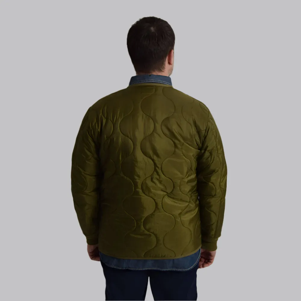 Bronson Olive Military Style Quilted Nylon Ripstop Liner Jacket