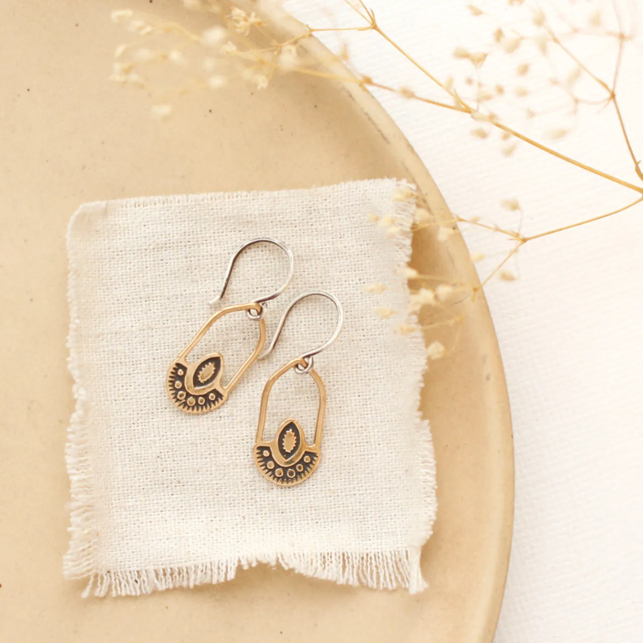Bronze Wanderer Hoop Earrings